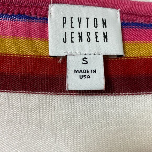 PEYTON JENSEN for EVEREVE | sz S Women's Multi Striped Mila Rainbow Ringer Tank - Picture 5 of 5